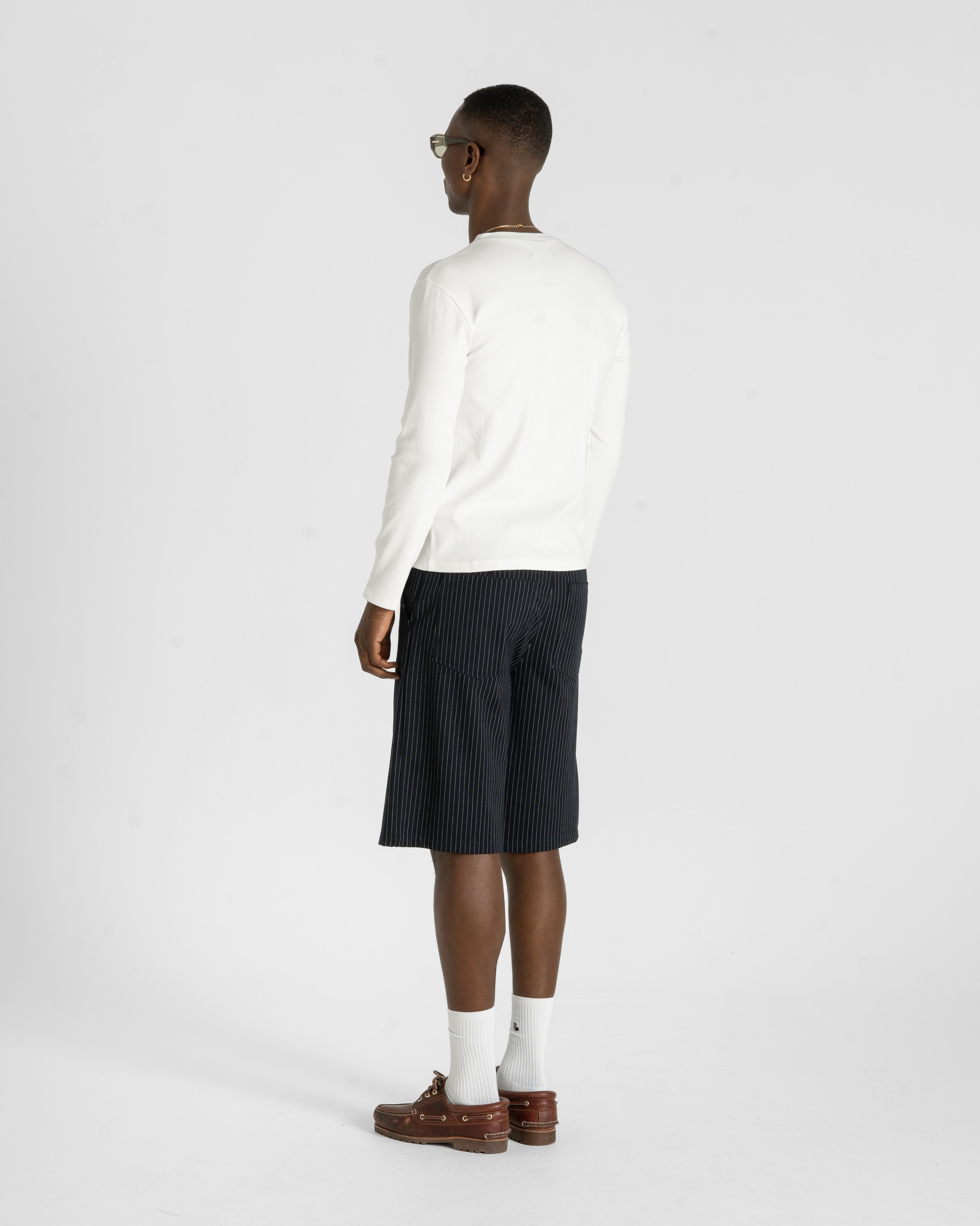 Bermuda Shorts Navy Pinstriped